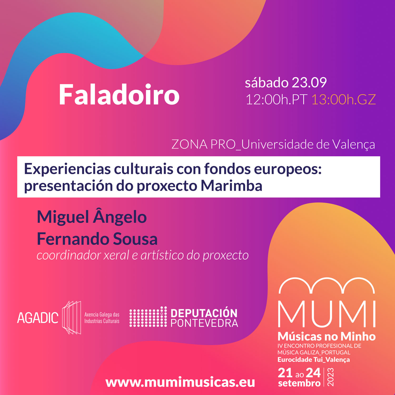 Faladoiro MUMI - Experiencias culturais con fondos europeos: presentación do proxecto Marimba